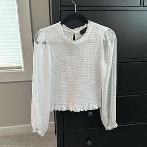 The perfect flowing white shirt for the bride to be or anyone this summer!